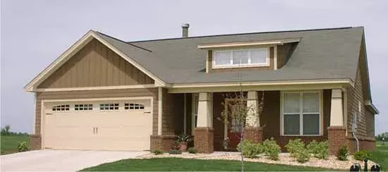 Bungalow house plans 103-204 - front exterior, 1,787 sq ft, 3 bed, 2 bath house plans | Monster House Plans
