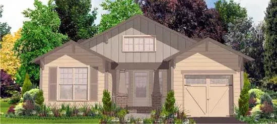 Craftsman house plans 103-234 - front exterior, 1,561 sq ft, 3 bed, 2 bath house plans | Monster House Plans