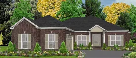 Traditional house plans 103-236 - front exterior, 1,995 sq ft, 4 bed, 2 bath house plans | Monster House Plans