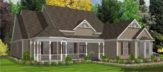 Victorian house plans 103-256 - front exterior, 2,491 sq ft, 5 bed, 3 bath house plans | Monster House Plans