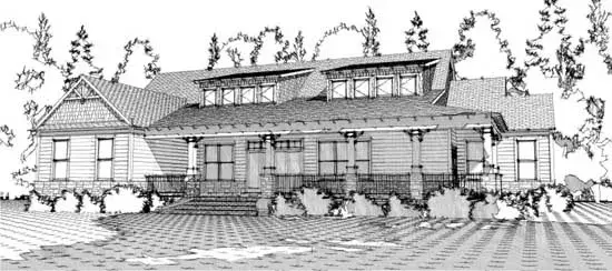 Bungalow house plans 103-272 - front exterior, 3,373 sq ft, 4 bed, 3 bath house plans | Monster House Plans