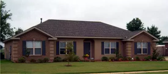 Mediterranean house plans 103-282 - front exterior, 1,880 sq ft, 4 bed, 2 bath house plans | Monster House Plans