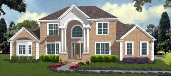 Southern Colonial house plans 103-288 - front exterior, 4,052 sq ft, 4 bed, 4 bath house plans | Monster House Plans
