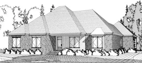 Traditional house plans 103-289 - front exterior, 2,901 sq ft, 4 bed, 3 bath house plans | Monster House Plans