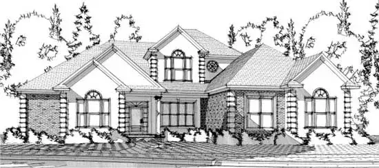 Southern house plans 103-292 - front exterior, 3,649 sq ft, 4 bed, 3 bath house plans | Monster House Plans