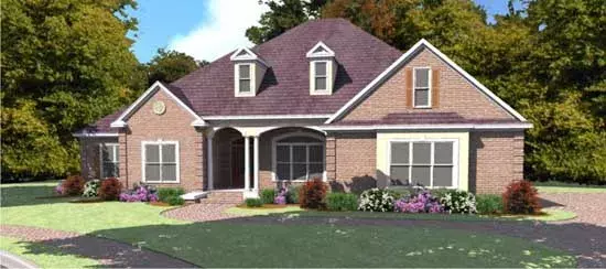 Southern house plans 103-298 - front exterior, 2,726 sq ft, 3 bed, 3 bath house plans | Monster House Plans