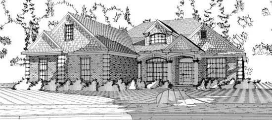 Southern house plans 103-303 - front exterior, 1,922 sq ft, 3 bed, 2 bath house plans | Monster House Plans