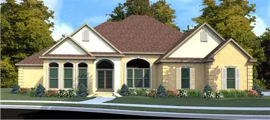 Southern house plans 103-315 - front exterior, 2,226 sq ft, 3 bed, 3 bath house plans | Monster House Plans