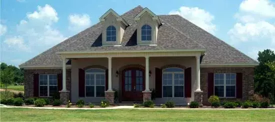 Southern house plans 103-323 - front exterior, 2,696 sq ft, 5 bed, 3 bath house plans | Monster House Plans