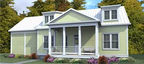 Bungalow house plans 103-350 - front exterior, 1,686 sq ft, 3 bed, 2 bath house plans | Monster House Plans