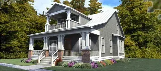 Craftsman house plans 103-351 - front exterior, 2,296 sq ft, 3 bed, 3 bath house plans | Monster House Plans