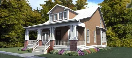 Craftsman house plans 103-353 - front exterior, 2,253 sq ft, 4 bed, 3 bath house plans | Monster House Plans