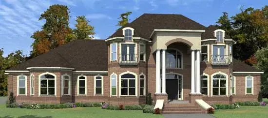 Mediterranean house plans 103-369 - front exterior, 6,129 sq ft, 4 bed, 4 bath house plans | Monster House Plans