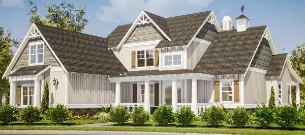 Craftsman house plans 103-377 - front exterior, 2,009 sq ft, 3 bed, 2 bath house plans | Monster House Plans