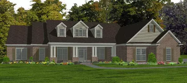 Country house plans 103-392 - front exterior, 4,010 sq ft, 4 bed, 4 bath house plans | Monster House Plans