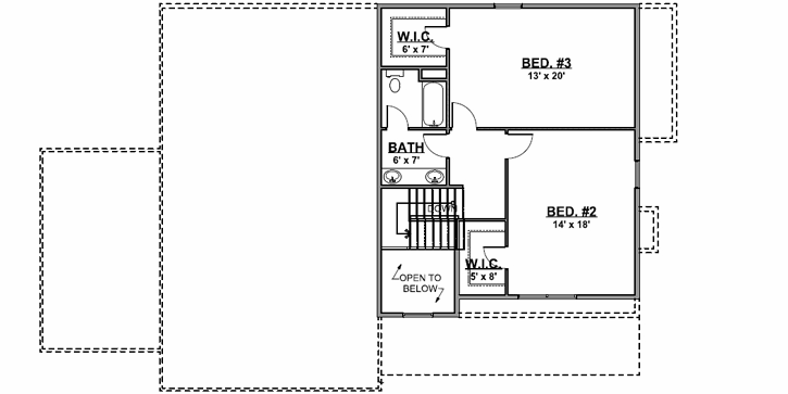 Upper/Second Floor Plan:104-115