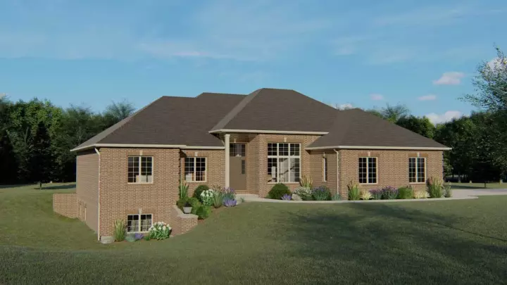 Traditional house plans 104-116 - front exterior, 2,200 sq ft, 4 bed, 3 bath house plans | Monster House Plans