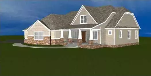 Craftsman house plans 104-125 - front exterior, 2,996 sq ft, 5 bed, 3 bath house plans | Monster House Plans