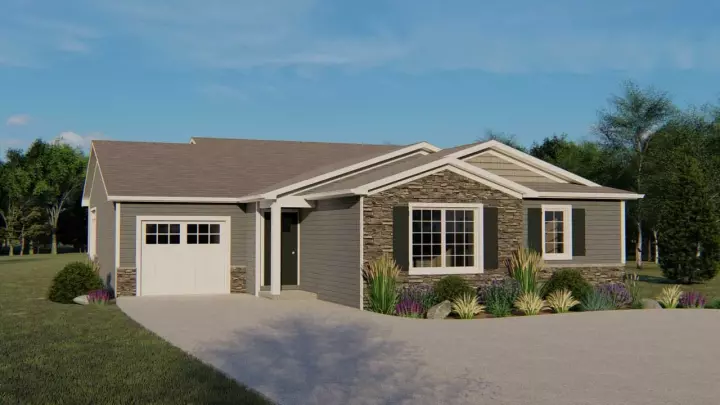 Traditional house plans 104-130 - front exterior, 1,981 sq ft, 3 bed, 2 bath house plans | Monster House Plans