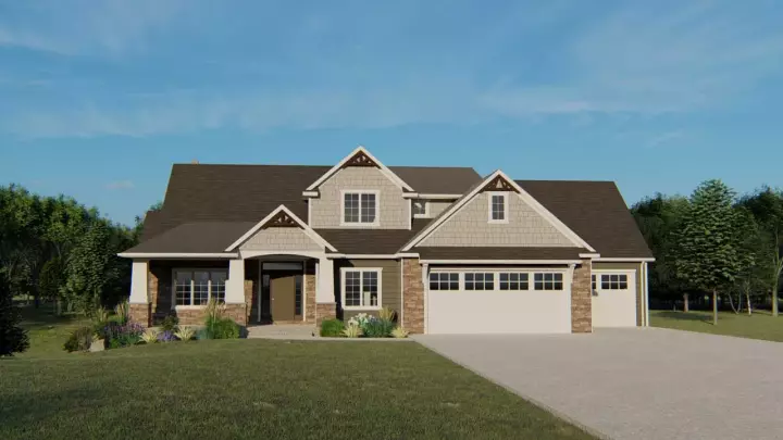 Traditional house plans 104-137 - front exterior, 2,785 sq ft, 5 bed, 4 bath house plans | Monster House Plans