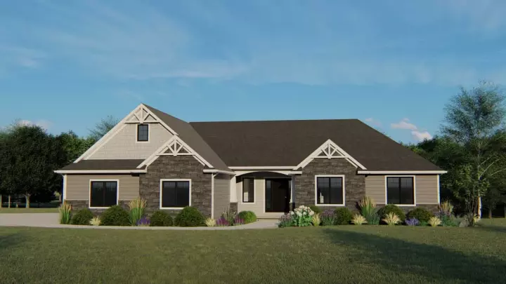 Traditional house plans 104-138 - front exterior, 2,164 sq ft, 3 bed, 2 bath house plans | Monster House Plans