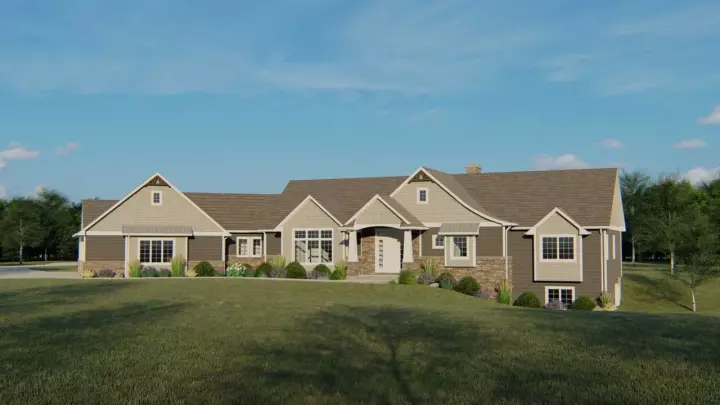 Traditional house plans 104-139 - front exterior, 2,530 sq ft, 3 bed, 4 bath house plans | Monster House Plans