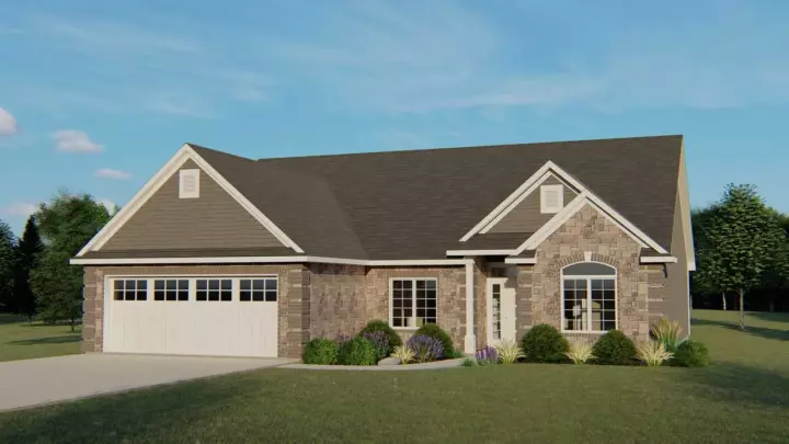 Traditional house plans 104-147 - front exterior, 2,012 sq ft, 3 bed, 2 bath house plans | Monster House Plans