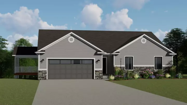 Traditional house plans 104-148 - front exterior, 1,836 sq ft, 3 bed, 2 bath house plans | Monster House Plans