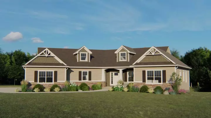 Country house plans 104-149 - front exterior, 2,094 sq ft, 4 bed, 3 bath house plans | Monster House Plans