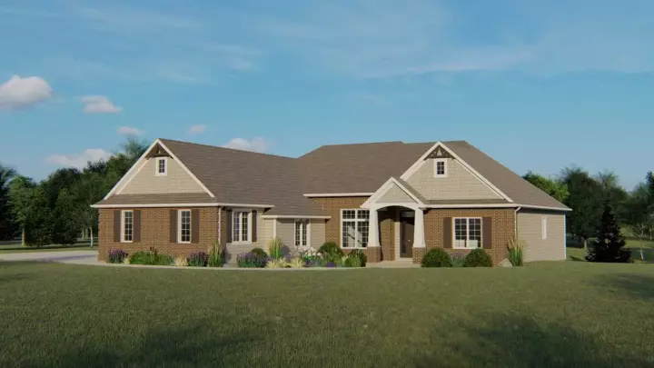 Traditional house plans 104-150 - front exterior, 2,320 sq ft, 3 bed, 3 bath house plans | Monster House Plans