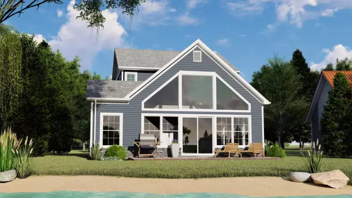 Traditional house plans 104-156 - front exterior, 1,697 sq ft, 3 bed, 2 bath house plans | Monster House Plans