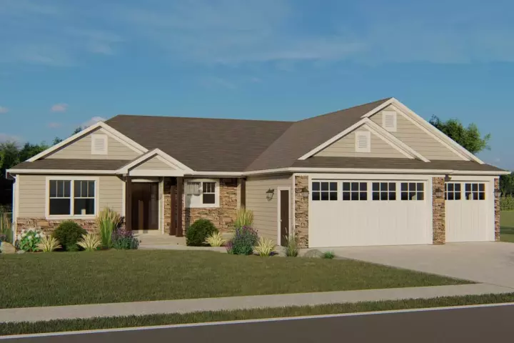 Traditional house plans 104-159 - front exterior, 1,836 sq ft, 3 bed, 2 bath house plans | Monster House Plans