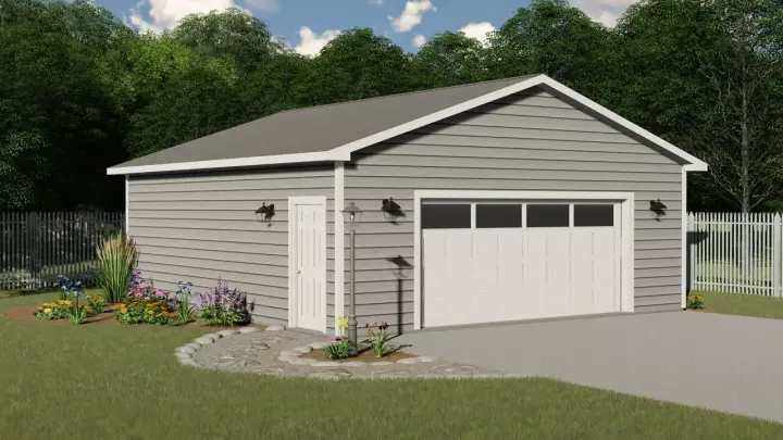 Traditional house plans 104-163 - front exterior, 725 sq ft, 0 bed, 0 bath house plans | Monster House Plans