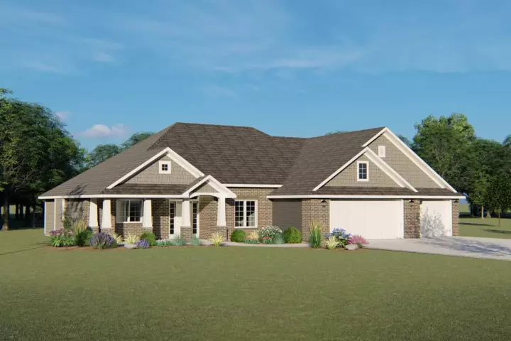 Craftsman house plans 104-164 - front exterior, 2,120 sq ft, 3 bed, 2 bath house plans | Monster House Plans
