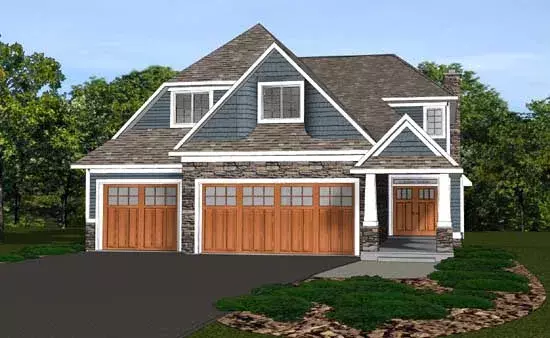 Traditional house plans 104-165 - front exterior, 3,830 sq ft, 5 bed, 4 bath house plans | Monster House Plans