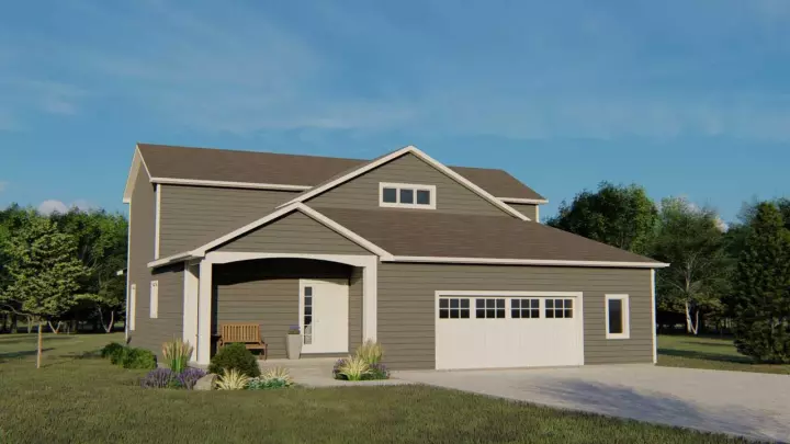 Traditional house plans 104-177 - front exterior, 2,265 sq ft, 4 bed, 3 bath house plans | Monster House Plans