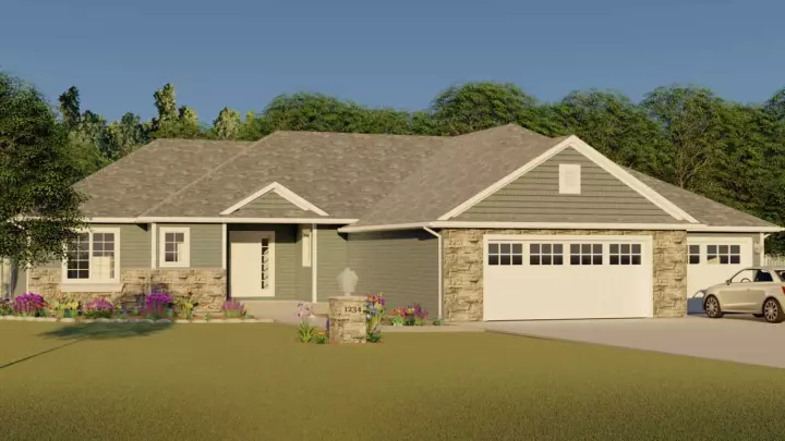 Traditional house plans 104-184 - front exterior, 1,701 sq ft, 3 bed, 2 bath house plans | Monster House Plans