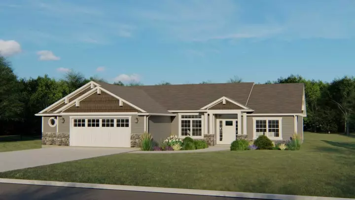 Traditional house plans 104-189 - front exterior, 2,015 sq ft, 3 bed, 2 bath house plans | Monster House Plans