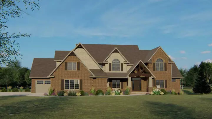 Southern house plans 104-192 - front exterior, 4,075 sq ft, 4 bed, 5 bath house plans | Monster House Plans
