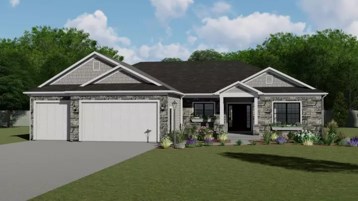 Traditional house plans 104-203 - front exterior, 2,041 sq ft, 3 bed, 2 bath house plans | Monster House Plans