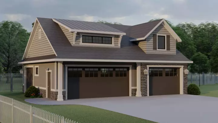 Bungalow house plans 104-213 - front exterior, 1,312 sq ft, 0 bed, 0 bath house plans | Monster House Plans