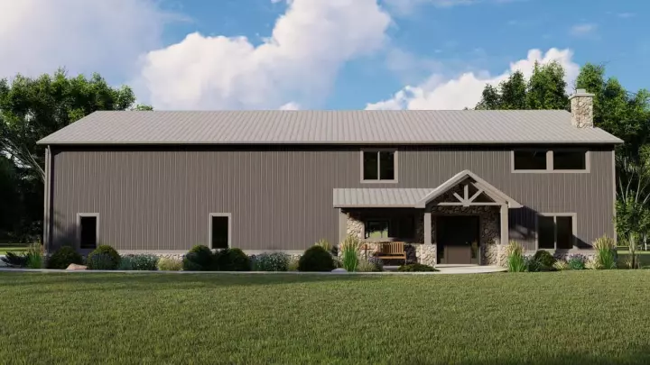 Traditional house plans 104-217 - front exterior, 3,569 sq ft, 4 bed, 3 bath house plans | Monster House Plans