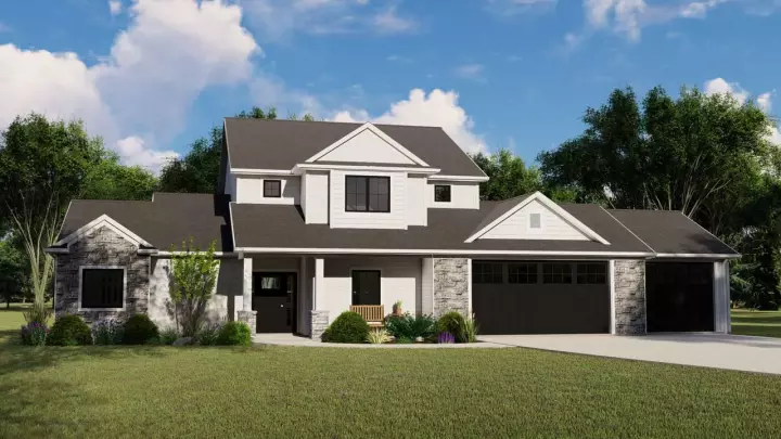 Traditional house plans 104-218 - front exterior, 2,345 sq ft, 3 bed, 2 bath house plans | Monster House Plans