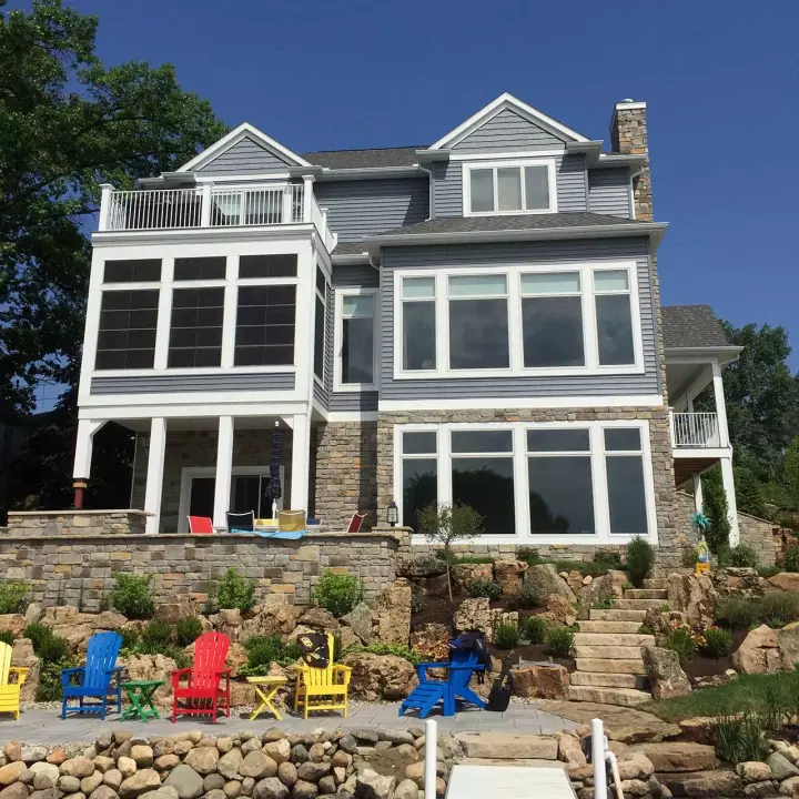 Colonial house plans 104-227 - front exterior, 4,010 sq ft, 4 bed, 4 bath house plans | Monster House Plans