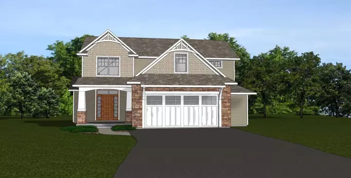 Craftsman house plans 104-230 - front exterior, 3,107 sq ft, 6 bed, 4 bath house plans | Monster House Plans