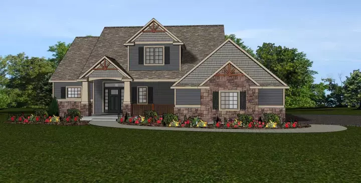 Traditional house plans 104-236 - front exterior, 2,500 sq ft, 3 bed, 2 bath house plans | Monster House Plans