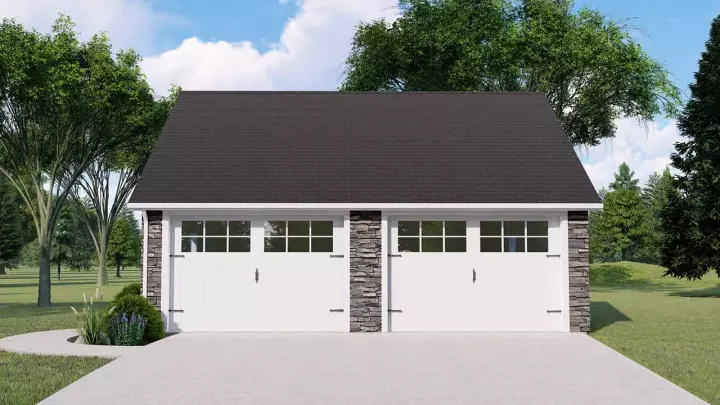 Traditional house plans 104-250 - front exterior, 486 sq ft, 0 bed, 0 bath house plans | Monster House Plans