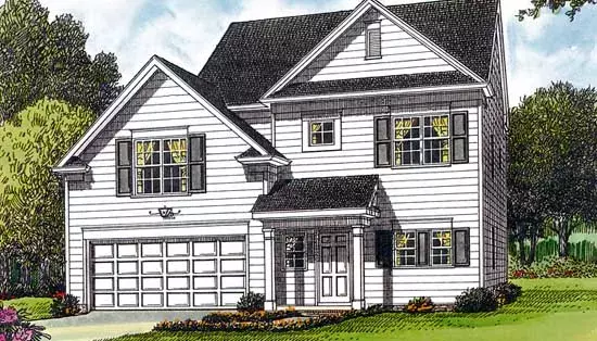 Southern house plans 106-122 - front exterior, 1,520 sq ft, 3 bed, 2 bath house plans | Monster House Plans
