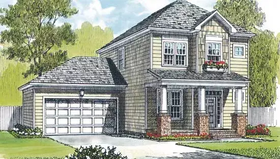 Craftsman house plans 106-126 - front exterior, 1,563 sq ft, 3 bed, 2 bath house plans | Monster House Plans