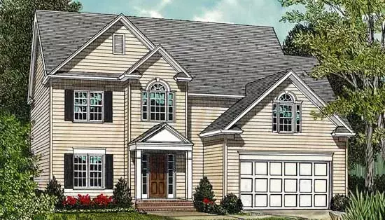 Traditional house plans 106-136 - front exterior, 1,764 sq ft, 3 bed, 2 bath house plans | Monster House Plans